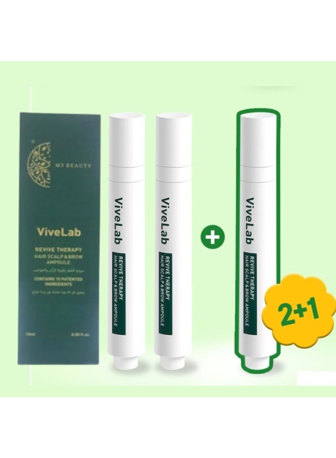 ViveLab 3-Piece Vivelab Revive Therapy Hair Scalp & Brow Ampoule 15*3ml - Image 1