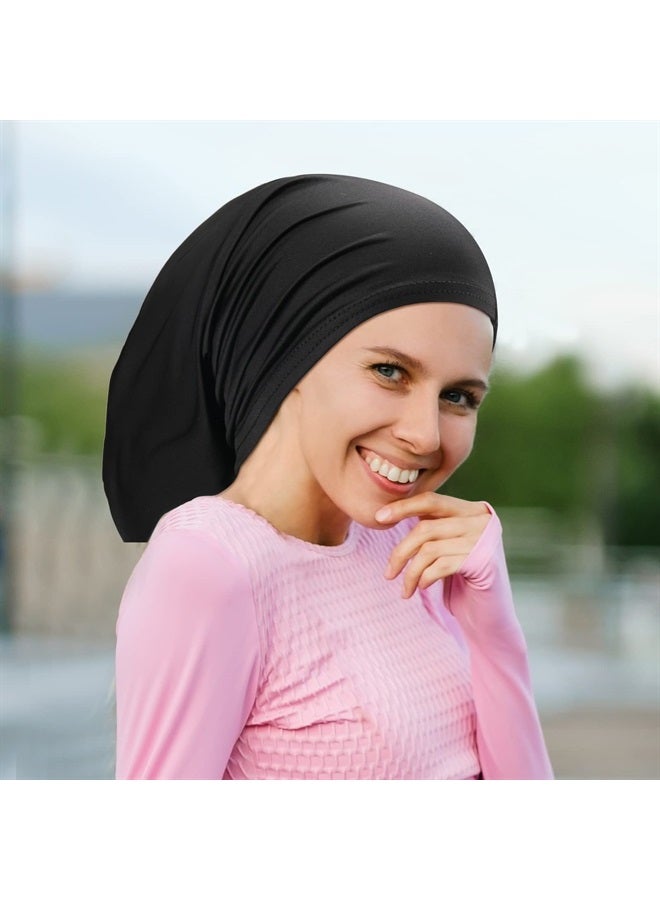 Tarpop 6 قطع قبعة دريدلوك للجنسين قبعة دريدلوك جامبو قبعة دريد للرجال للشعر الطويل غلاف رأس للاستحمام ليلًا قبعة نوم لملحقات الشعر قبعة نوم للرجال والنساء ملونة - Image 3