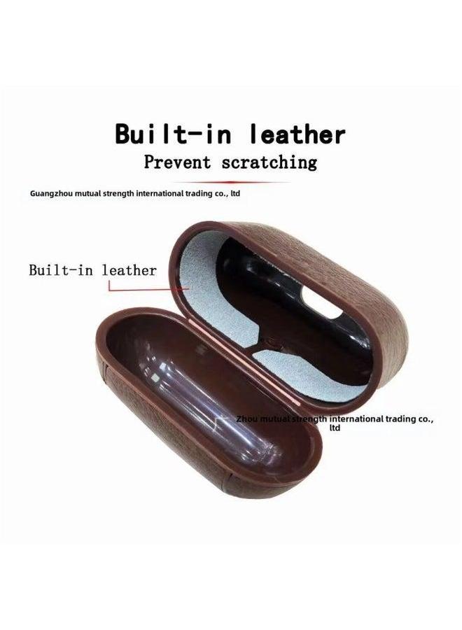 Applicable To Apple Wireless Bluetooth Headset Protective Cover Airpods2/3/4/pro2 Skin Conjoined Protection-Color:Dark Brown-Model:airpods Pro - Image 3