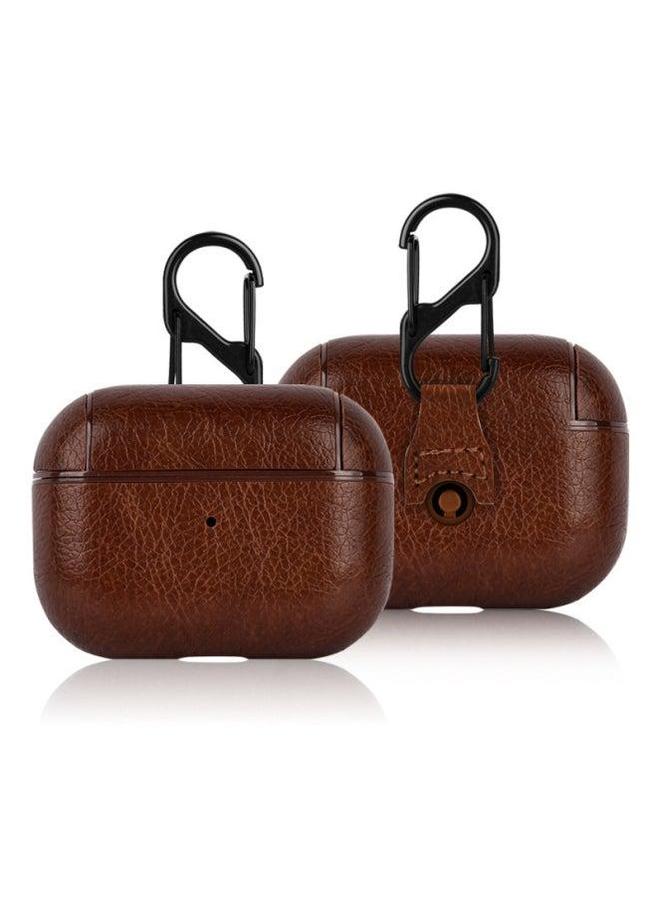 Applicable To Apple Wireless Bluetooth Headset Protective Cover Airpods2/3/4/pro2 Skin Conjoined Protection-Color:Dark Brown-Model:airpods Pro - Image 1
