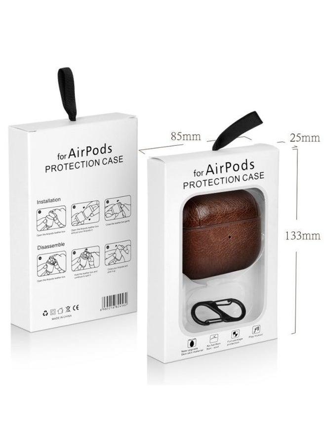 Applicable To Apple Wireless Bluetooth Headset Protective Cover Airpods2/3/4/pro2 Skin Conjoined Protection-Color:Dark Brown-Model:airpods Pro - Image 4