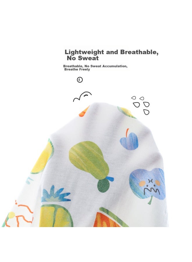 Yuzhaolin Boys' Summer Thin Cotton Short Sleeve Pajamas Set Children'S Home Wear For Middle And Small Kids Air-Conditioned Clothing Fruit Paradise - Image 2