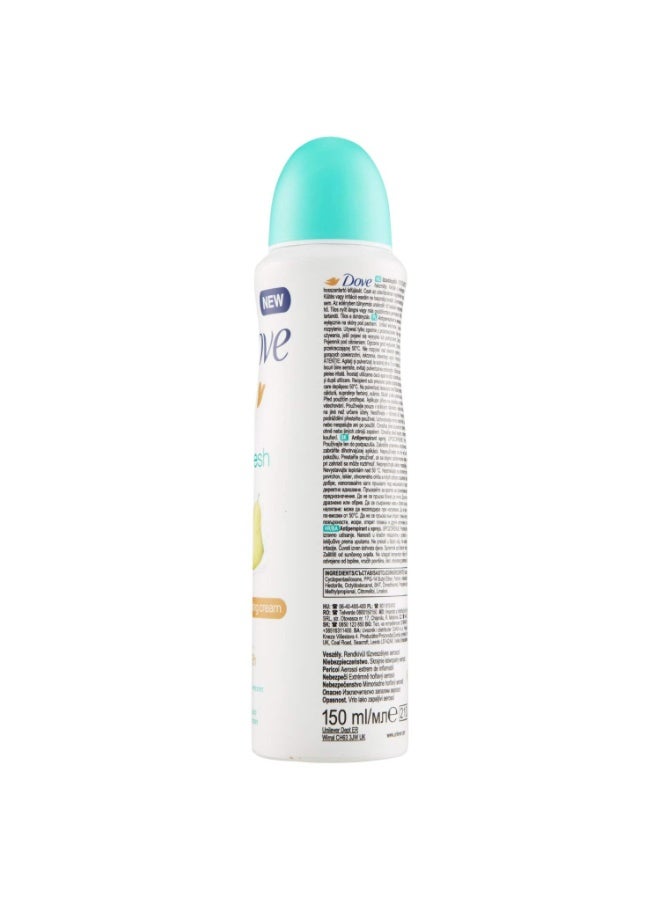 Dove Go Fresh Pear and Aloe Vera Scent Deodorant Spray 250ml (Pack of 6) - Image 3