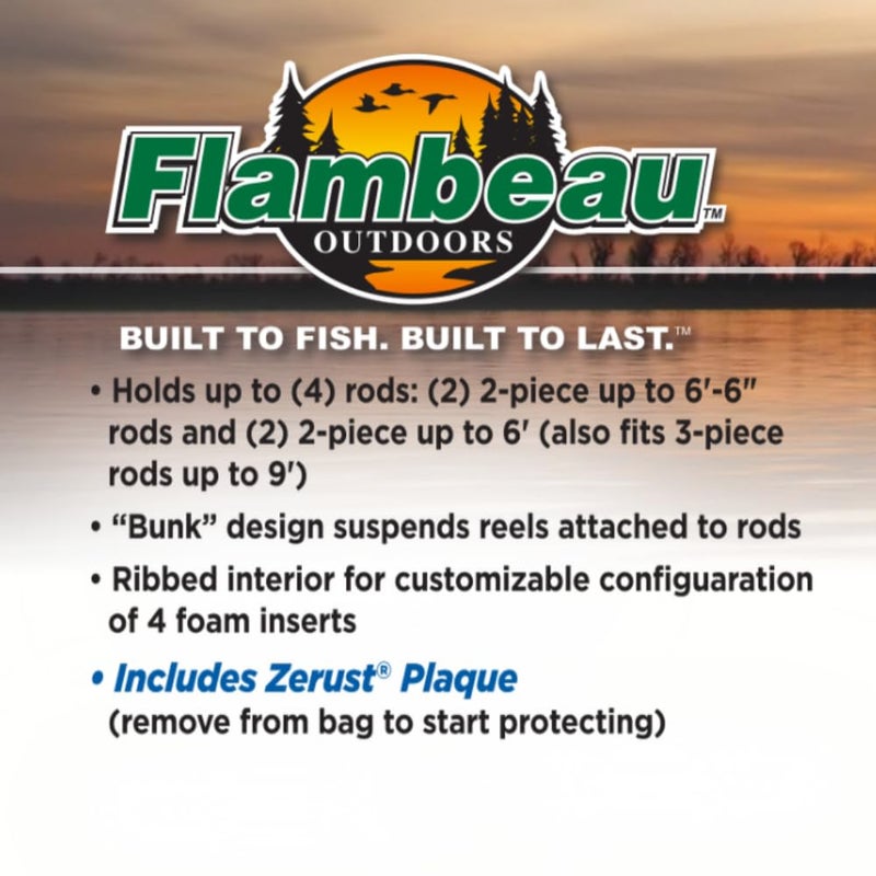 Flambeau Outdoors 4455BB Rod Bunk Box, Portable Fishing Rod Storage, Black - Image 5