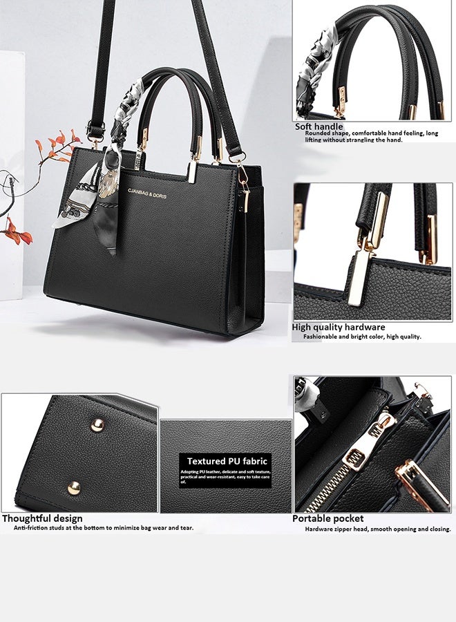 Handbags Purses for Women, PU Leather Tote Purse, Designer Handbag Shoulder Bag Top Handle Satchel Bags - Image 3