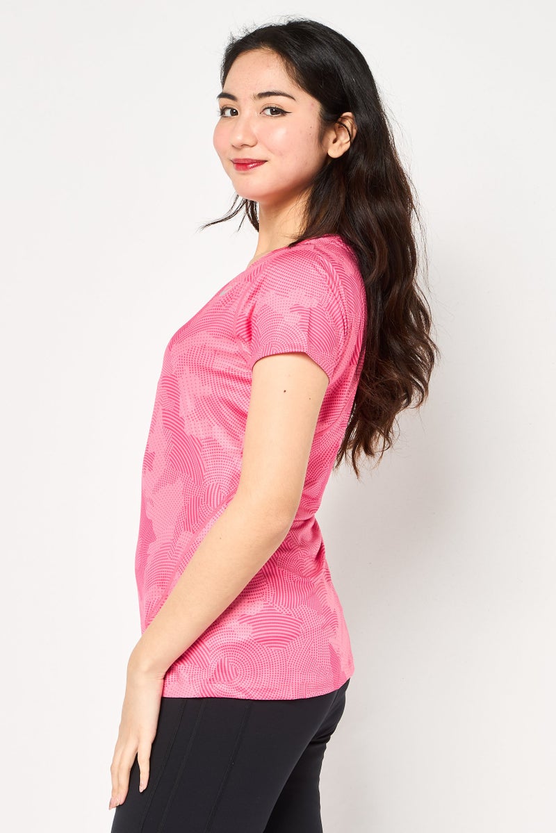 asics Women Sportswear Fit Short Sleeve Training T-Shirt, Pink - Image 3