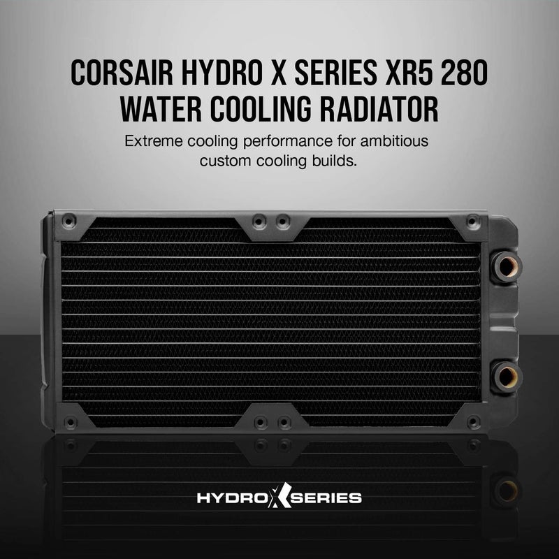 Corsair Hydro X Series XR5 280mm Water Cooling Radiator, Black - Image 2