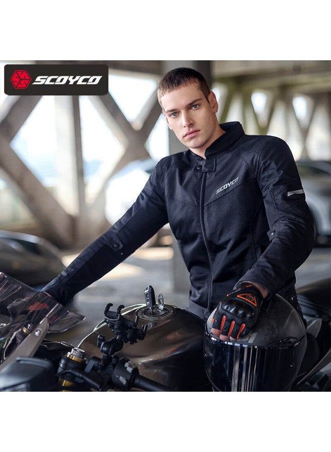 Scoyco Motorcycle Summer Riding Suit, Ce Protective Anti-fall Motorcycle Jacket, Ventilated Breathable All-season Daily Commute Motorbike Gear - Image 1