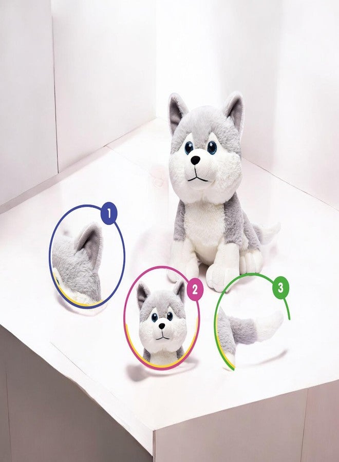 Stylbase Plush Husky Stuffed Animal Toy - Soft & Cuddly Gray and White Husky Dog Plush for Kids, Toddlers & Gifts - Image 2