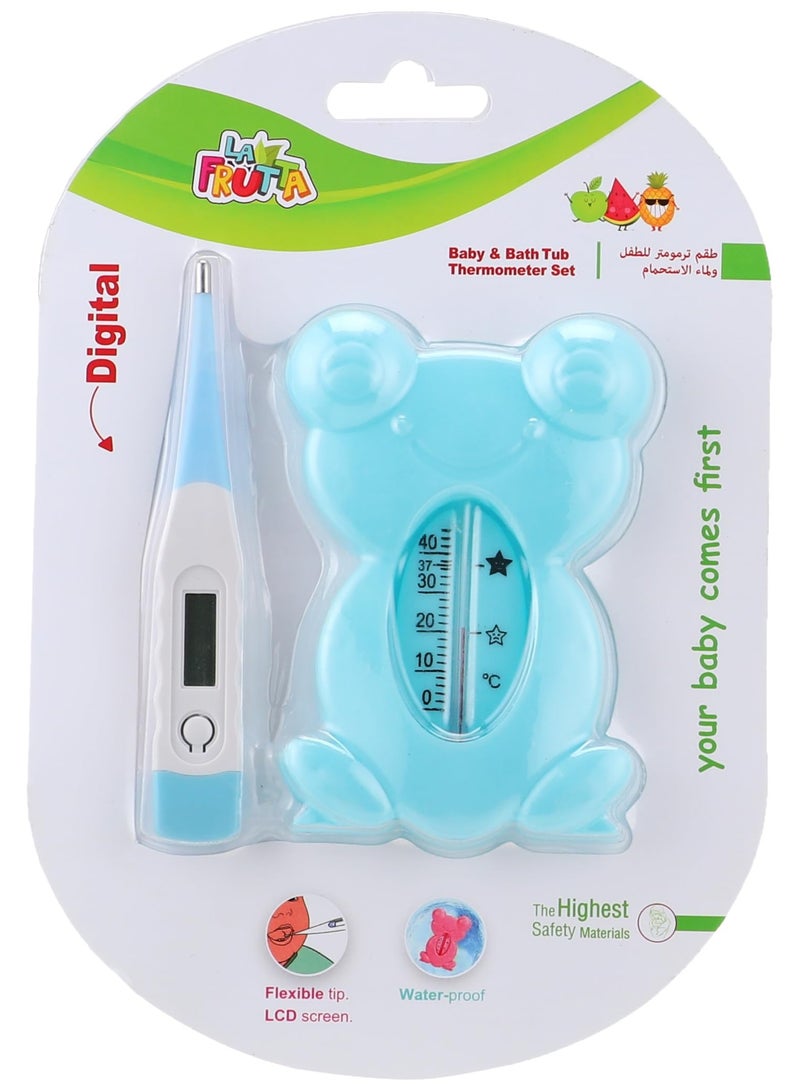 La Frutta La Fruta Baby Thermometer and Bath Set - Blue - Image 2