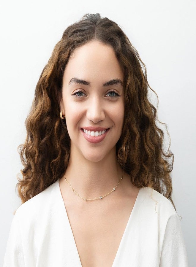 بيركيل قلادة بيريكل النسائية من الفضة الإسترليني المطلية بالذهب الأصفر والمرصعة بالزركونيا المكعبة، تُباع بالمتر. - Image 4