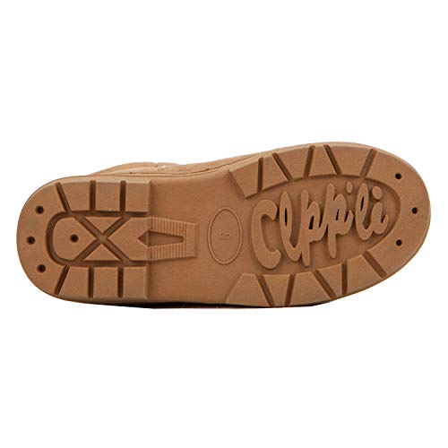 CLPP'LI Womens Twin Button Fully Fur Lined Waterproof Winter Snow Boots-Chestnut-8 - Image 5