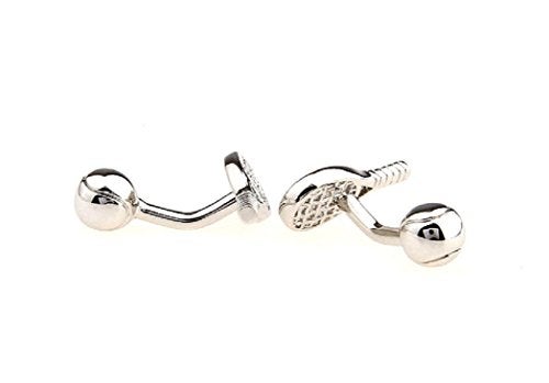 MRCUFF Tennis Racquet and Ball Pair Cufflinks in a Presentation Gift Box & Polishing Cloth - Image 4