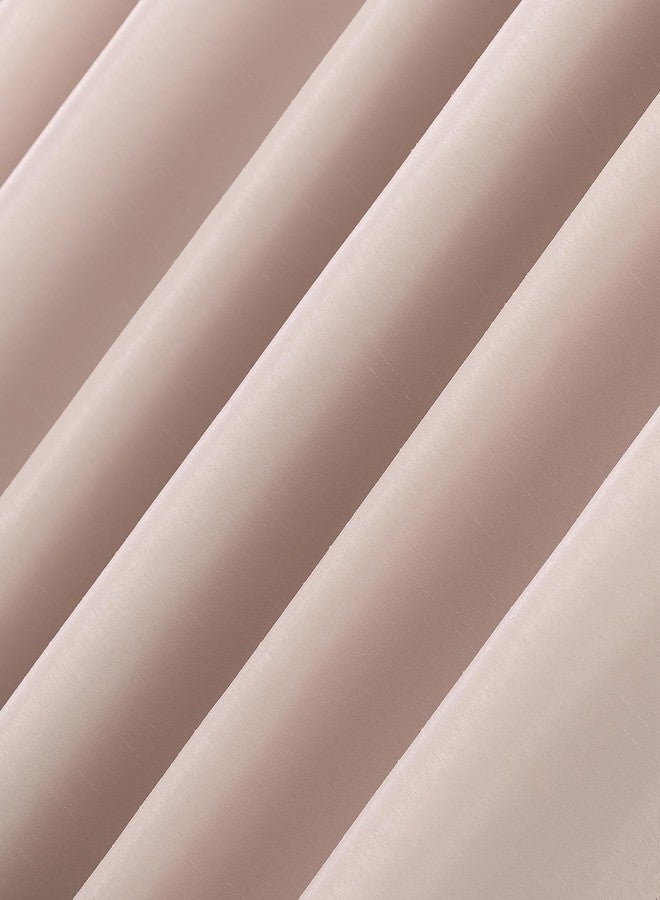 Sun Zero Greyson Faux Dupioni Silk Thermal Extreme Total Blackout Back Tab Curtain Panel, 50" x 84", Blush Pink - Image 4