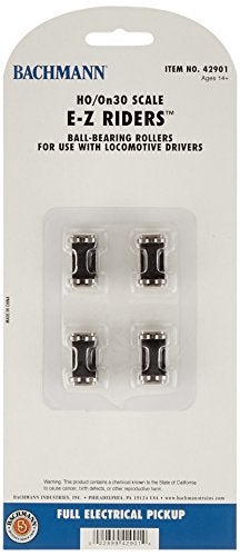 Bachmann Trains E-Z RIDERS™ with BALL-BEARING ROLLERS - 4/pk - For Use with HO or On30 Scale - Image 2