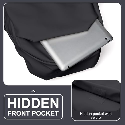 coofay Large Black Backpack For Women Small Backpacks For School Bag School Backpack For College Bookbag For Women Waterproof Gym Backpack For Men Book Bags - Image 5