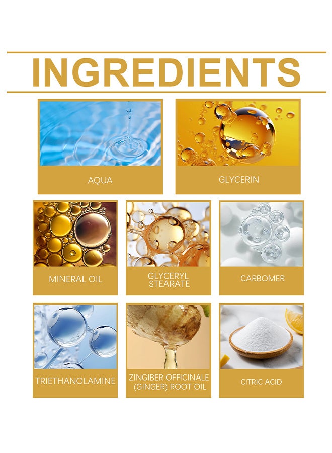 إيلهو كريم ساخن مضاد للسيلوليت من الزنجبيل ، كريم حرق دهون البطن في ذراع السرة ، كريم سيلوليت نحت الجسم ، جل تدليك مرطب لشد الوزن وشد البشرة ، 50 جرام - Image 3