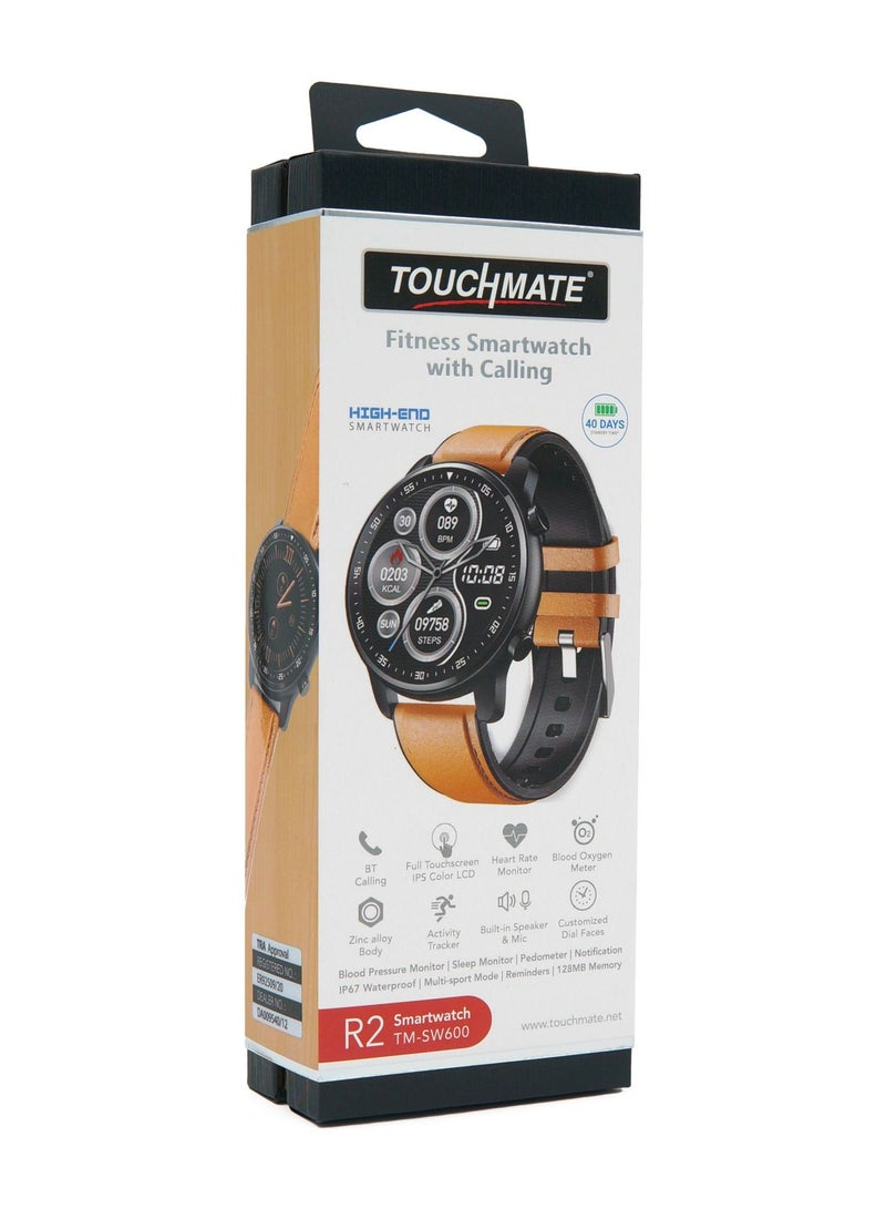 TOUCHMATE Fitness Smartwatch with Bluetooth Calling with Extra Leather Strap Worth AED 29 - Image 5