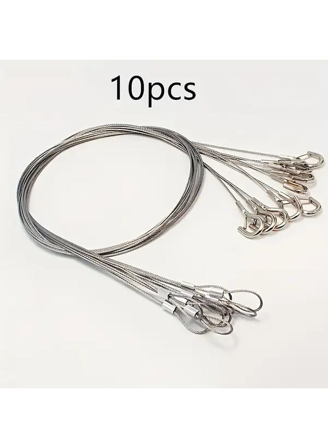 10 Pcs Stainless Steel S Hooks Heavy Duty Industrial Hanging Hooks For Lights Decor - Image 1