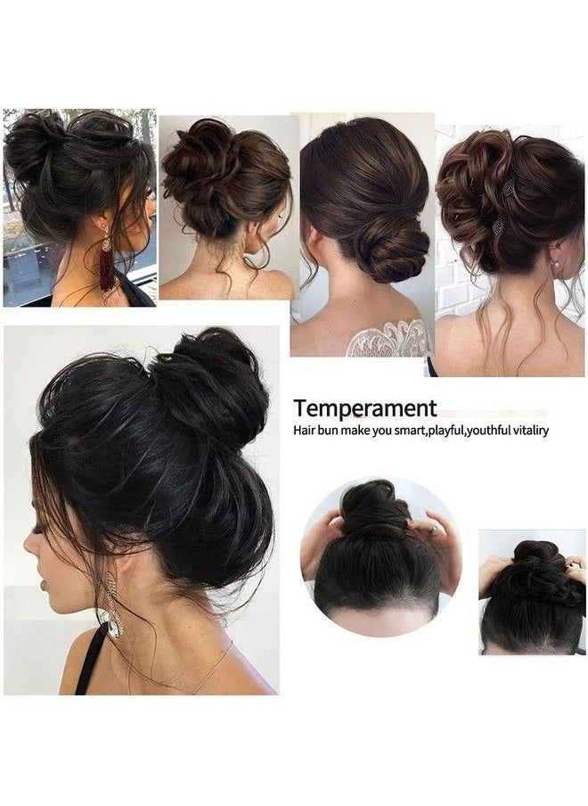 Spykart - 2 Pcs Messy Hair Bun Hair Extension For Instant Hair Style Color Black - Image 1