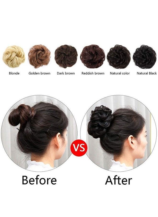 Spykart - 2 Pcs Messy Hair Bun Hair Extension For Instant Hair Style Color Black - Image 1