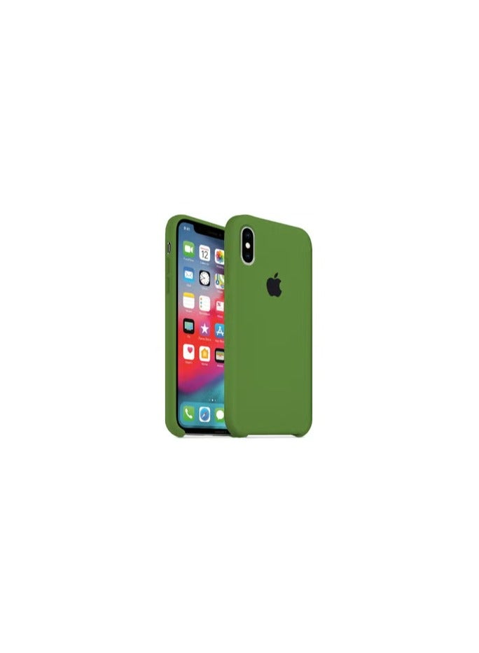 CATANES Premium Silicone Cover for iPhone XS MAX - Soft, Slim and Shockproof Protection Green Color - Image 1