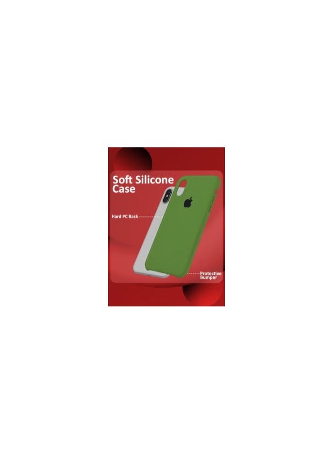 CATANES Premium Silicone Cover for iPhone XS MAX - Soft, Slim and Shockproof Protection Green Color - Image 2