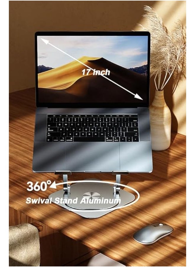 Generic Laptop Stand with Cooling Fan, 360° Rotating Base, Adjustable Height up to 10" – Compatible with 10 to 17-Inch Laptops  - Image 2