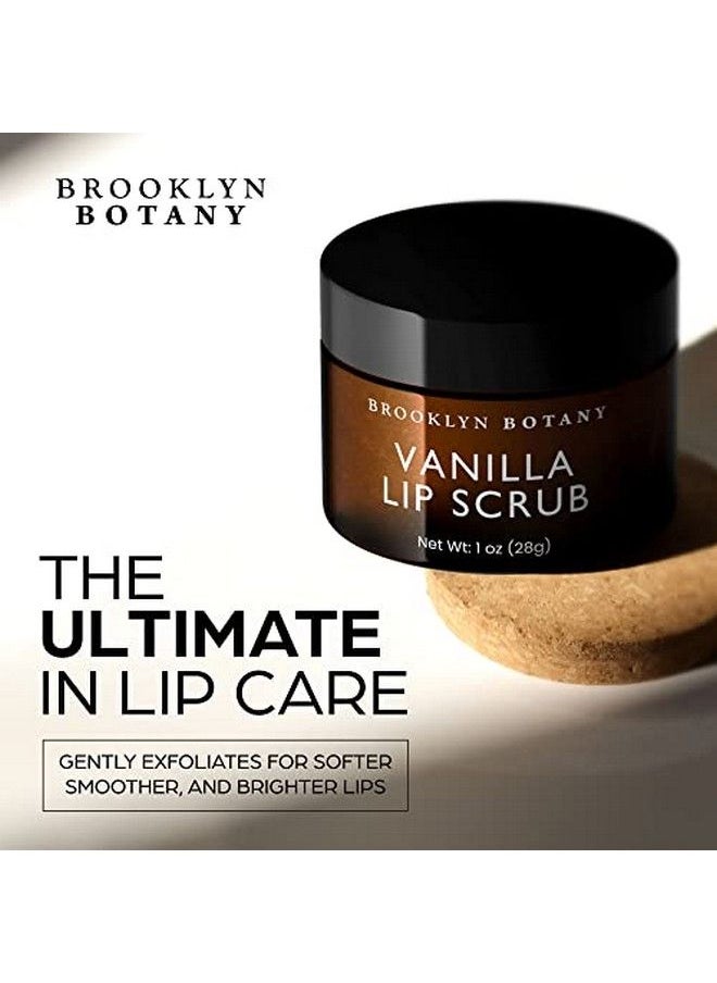 Brooklyn Botany - Lip Scrub Exfoliator 1 Oz Lip Moisturizer For Dry Lips And Chapped Lips Gentle Lip Exfoliator For Smooth And Brighter Lips Vanilla Flavor - Image 1