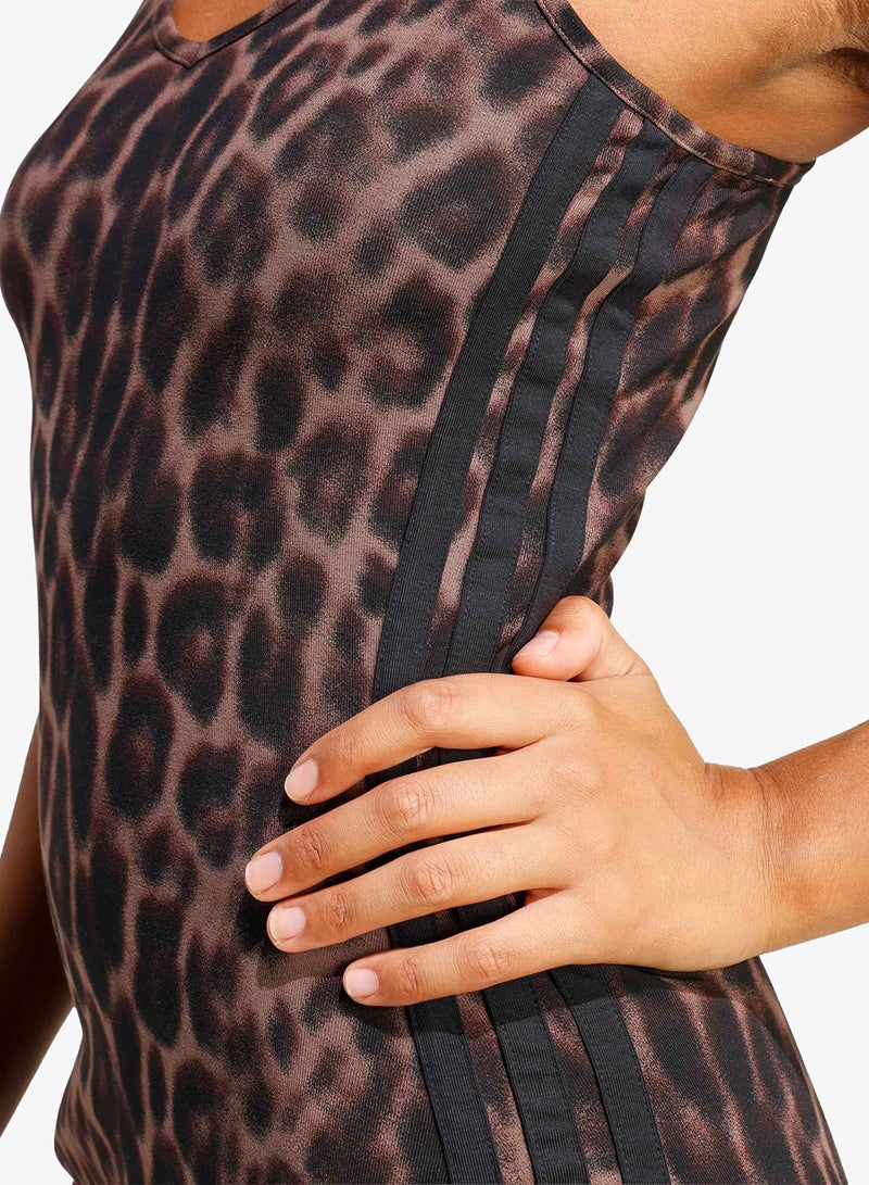 Adidas Essential 3 Stripe Printed Dress - Image 3