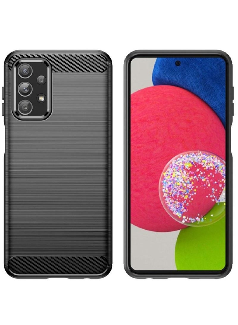 Cover Samsung Galaxy A23  , - Protection Brushed Carbon Fiber Cover Shockproof - Anti-Scratch Case Slip-Resistant - Black  - Image 2
