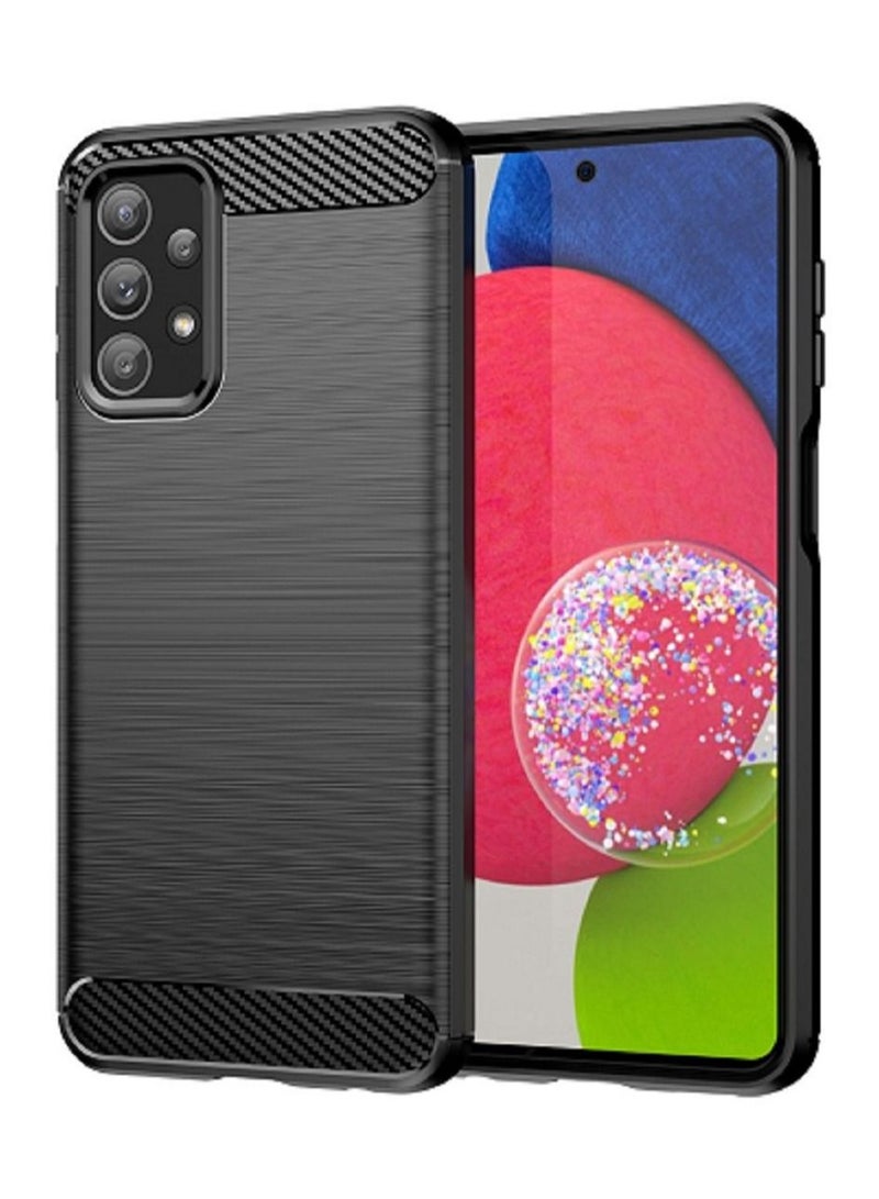 Cover Samsung Galaxy A23  , - Protection Brushed Carbon Fiber Cover Shockproof - Anti-Scratch Case Slip-Resistant - Black  - Image 1