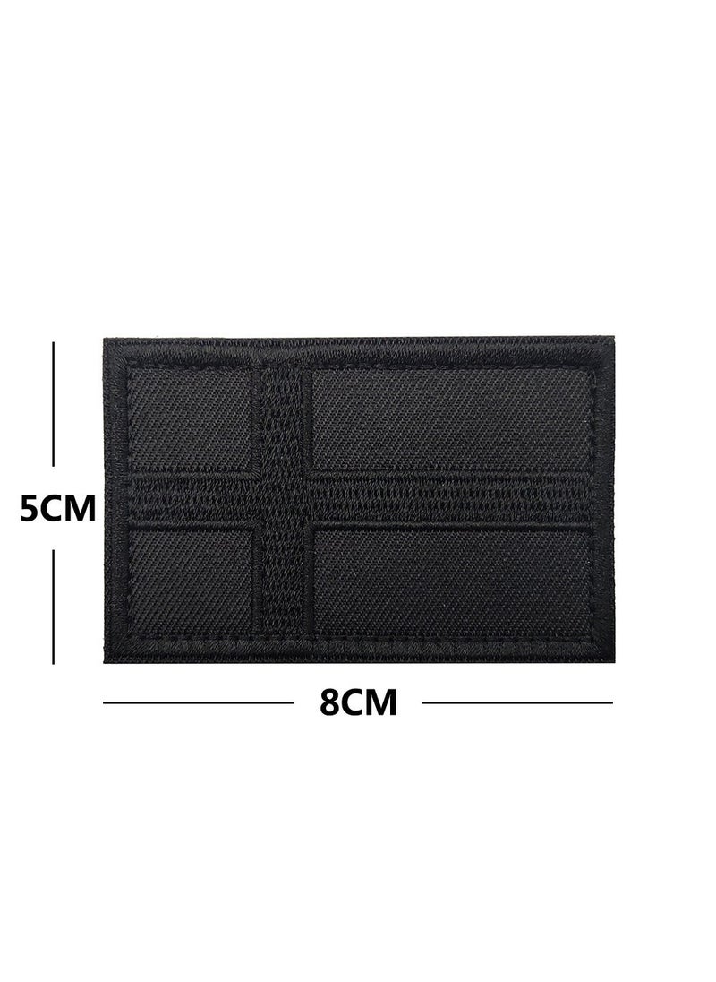 Nordic Countries Embroidered Patches V90390-3 Danish Black