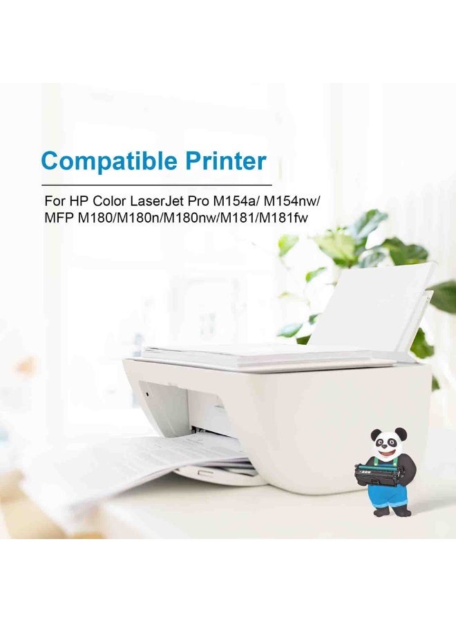 استا خرطوشة حبر ملونة واحدة من ASTA 205A CF530A CF531A CF532A CF533A متوافقة مع طابعة HP Color LaserJet Pro M154A M154Nw MFP M180 M180N M180Nw M181 M181Fw طباعة ملونة كاملة تركيب سريع وبسيط مناسب للطباعة اليومية عالية الحجم - Image 3