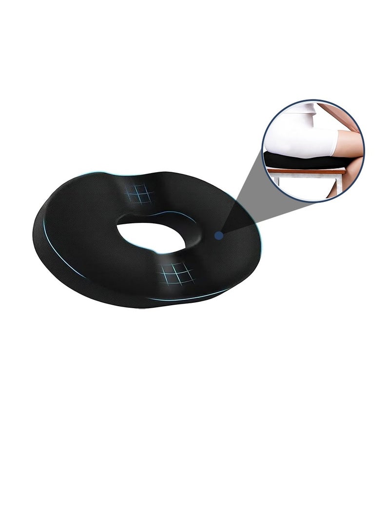 ريلاكس سمارت وسادة مقعد إسفنجية ميموري فوم جل تبريد للجلوس وسادة مقعد للتدليك  وسادة مضادة للبواسير تقويم الظهر وسادة عظم العصعص المريحة وسادة مقعد كرسي المكتب والسيارة - Image 1