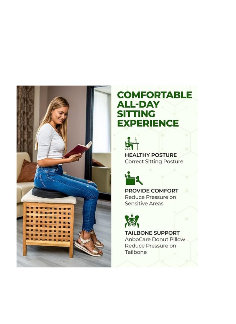 Relax Smart - Memory Foam Seat Cushion Cooling Gel Seat Cushion Massage Seat Cushion Anti Hemorrhoid Pillow Back Orthotics Comfortable Coccyx Bone Pillow Office Car Chair Seat Cushion - Image 1