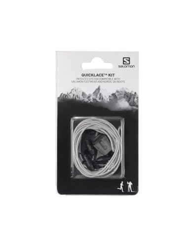 Salomon Quicklace Shoelace Kit, compatible ski shoes and boots, durable and easy to use, Grey, One Size - Image 1