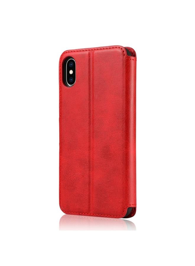 اس-توب جراب لهاتف iPhone XS Max مصنوع من جلد العجل مع مشبك مغناطيسي وغطاء جلدي أفقي قابل للطي مع حامل وفتحات للبطاقات ومحفظة وإطار للصور - Image 3