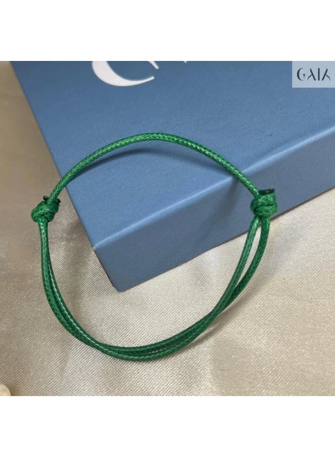 غايا جايا سوار خيط الهمس أخضر مصنوع يدويا - Image 1