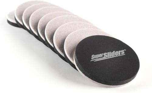Super Sliders 3-1/2 Inch Round Felt Furniture Sliders for Hardwood Move Items Easily While Protecting Flooring from Scratches, 4 Pacl, Linen (4713495K) - Image 4