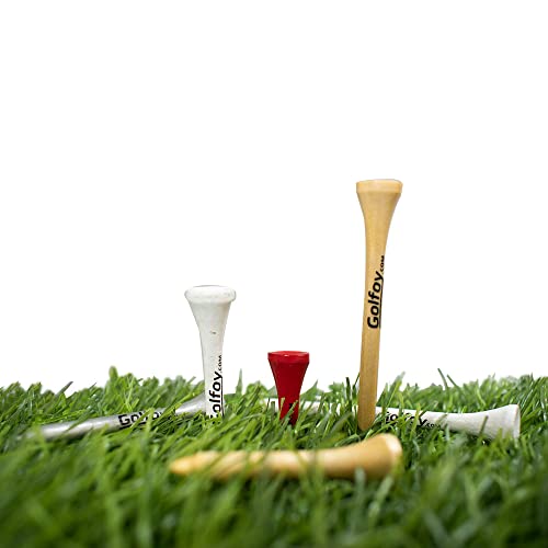 Golfoy Basics Assorted Mixed Colored Wooden Golf Tees (100 Count) - Image 4