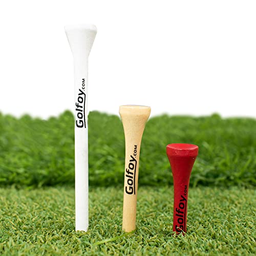 Golfoy Basics Assorted Mixed Colored Wooden Golf Tees (100 Count) - Image 5