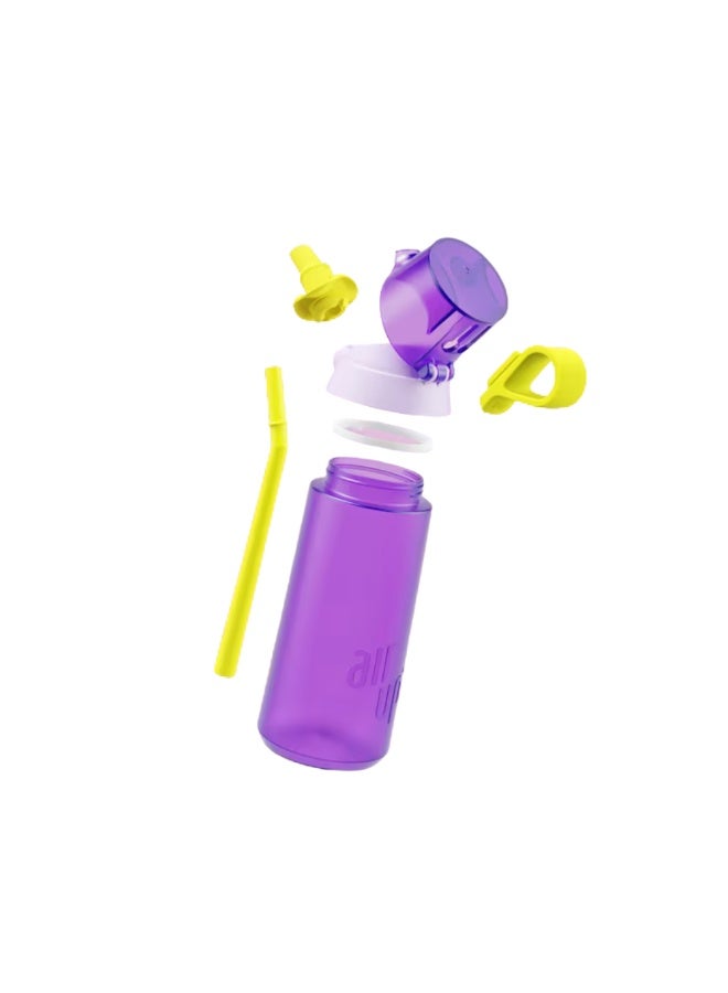 Air Up Click Water Bottle 600ML Air Drinking Water Bottle ,Suitable for Outdoor Sport - Purple / Bright Yellow - Image 2