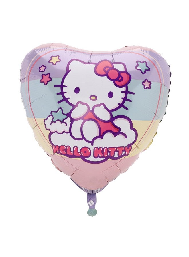 Toyland® 46cm (18") Double Sided Hello Kitty Character Heart Shaped Foil Balloon - Kids Party Decorations - Image 2