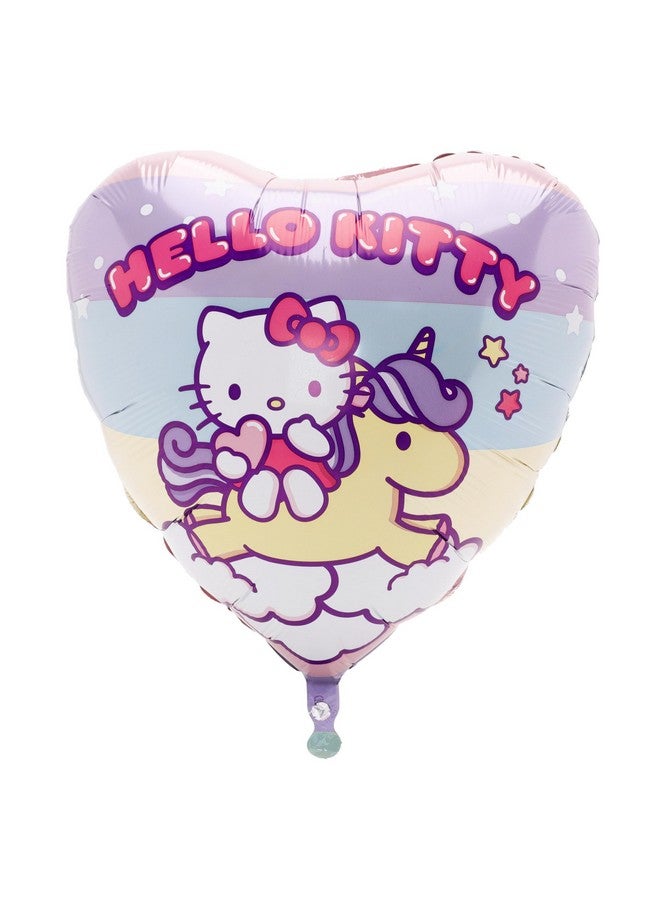 Toyland® 46cm (18") Double Sided Hello Kitty Character Heart Shaped Foil Balloon - Kids Party Decorations - Image 3