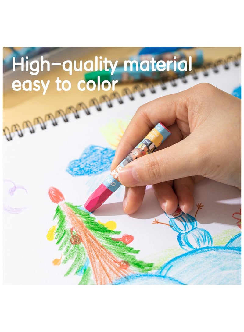 Deli Color kid EC20104 Oil Pastels 鈥?12 Colors (Hexagon Barrel) - Image 2