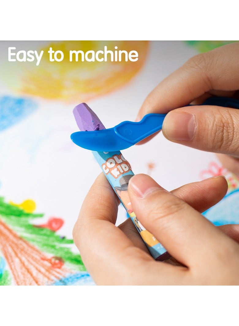 Deli Color kid EC20104 Oil Pastels 鈥?12 Colors (Hexagon Barrel) - Image 4