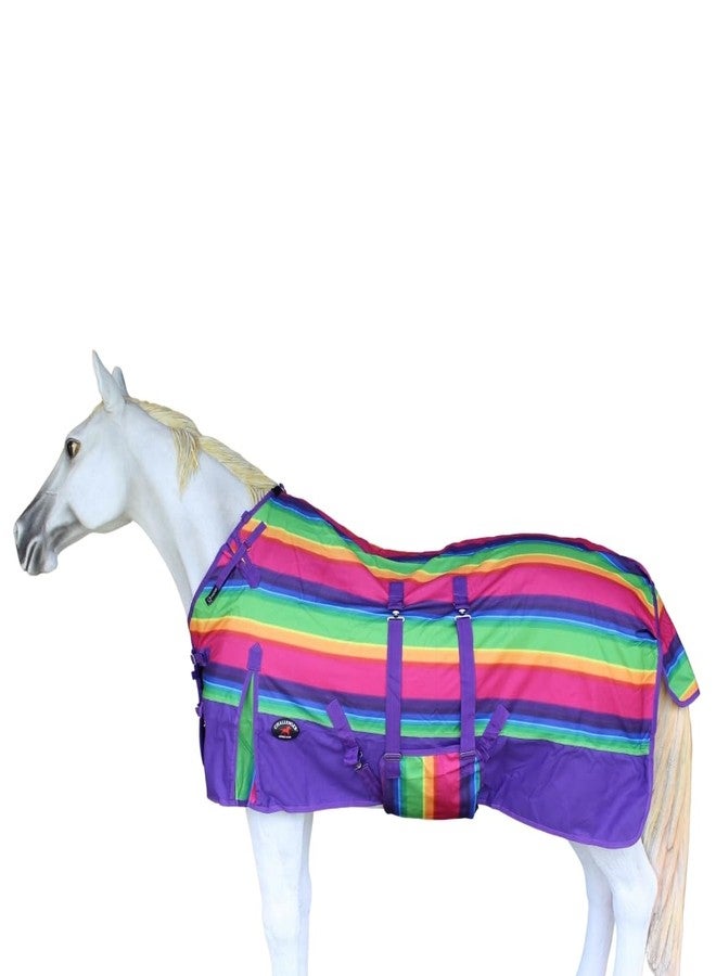 CHALLENGER 64" 1200D Turnout Lightweight Bellyband Rain Horse Winter Blanket Sheet 390B - Image 1