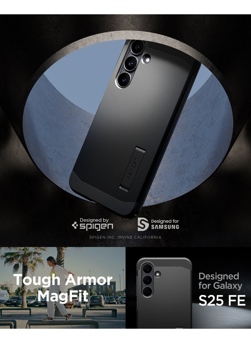 Spigen Tough Armor MagFit AI for Samsung Galaxy S25 FE Case Cover with MagSafe (2025)- Black - Image 2