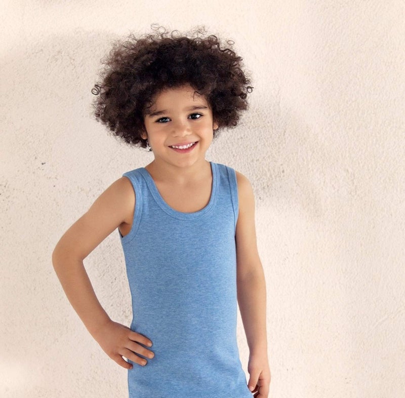 Brix Boys’ Undershirt Tank Top – 100% Cotton 4-Pack Sleeveless Super Soft Tees. - Image 2